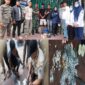 Foto : Petugas Satpol PP, TNI, RT/RW, Diskes, Wartawan . Sekaligus Barang Bukti Pemusnahan Di Depan Toko Obat.