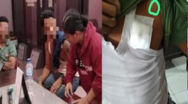 Foto :  Korban Yang Melapor Kepolisi Dengan Luka yang Dia Alami, Padahal Itu kan Luka Dibuat Ulah Dia Sendiri.