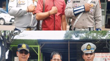 Gambar Diatas Sebelah Kanan Foto: Matondang Dari Dishub. Foto : Ditengah Mohammad Lutfi, SH, Foto Sebelah Kiri Aan Dinata. Sedangkan Foto : Dibawah Kanan/Kiri Foto Yang Sama, Ditengah Julius Giawa pimred.
