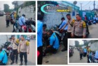 Foto : Polsek Cikupa melakukan pengamanan aksi unjuk rasa buruh di PT. Seyang Indonesia