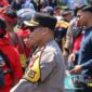 Foto : Kapolresta Pontianak Kombes Pol Suyono, S.I.K., S.H., M.H., memimpin langsung pengamanan kegiatan aksi damai 