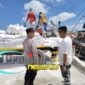 Foto : Aipda Wawan Yudo memberikan himbauan kepada masyarakat serta para buruh pelabuhan untuk terus berperan aktif dalam menciptakan suasana yang aman dan kondusif