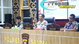 Foto : Polres Sambas melaksanakan kegiatan Rapat Koordinasi Pengadaan dan Pengelolaan Jagung Dalam Negeri serta Penyaluran Cadangan Jagung Pemerintah dan Persiapan Panen Raya Jagung di Kabupaten Sambas