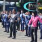 Foto : Polres Sambas Gelar Olahraga Bersama Bhayangkari di Halaman Mapolres Sambas
