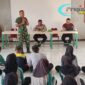 Foto : Sertu Muntaka Anggota Koramil 1614 Anjatan, memberikan pembekalan materi bela negara Dika tor kec. sukra kab. indramayu