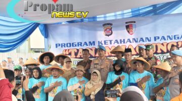 Foto : Bidpropam Polda Banten melaksanakan kegiatan penanaman jagung di wilayah Pengampelan, Kecamatan Walantaka, Kota Serang