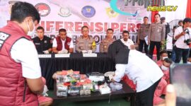 Foto : Polda Kalbar Memusnahkan Puluhan Kilogram Sabu dan Ribuan Pil Ekstasi