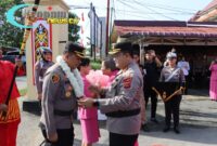 Foto : Polres Sintang menggelar prosesi penyambutan Kapolres baru, AKBP Sanny Handityo, S.H., S.I.K.
