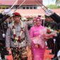 Foto : personel Polresta Pontianak melepas kepergian Kombes Pol Adhe Hariadi, S.I.K., M.H., yang resmi mengakhiri masa jabatannya sebagai Kapolresta Pontianak