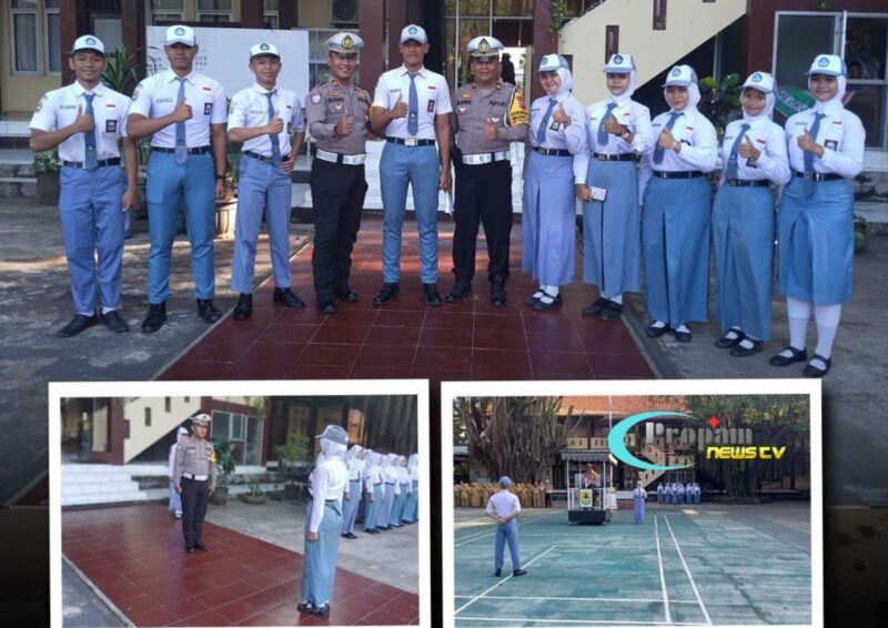 Foto : Satlantas Polres Demak gencar melakukan sosialisasi Operasi Patuh Candi 2025 di lingkungan sekolah SMAN 2 Demak