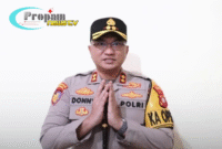 Foto : Kapolres Sekadau AKBP Donny Molino Manoppo, S.H., S.I.K., M.Si, mengucapkan selamat merayakan Pekan Gawai Dayak (PGD) XIV