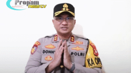 Foto : Kapolres Sekadau AKBP Donny Molino Manoppo, S.H., S.I.K., M.Si, mengucapkan selamat merayakan Pekan Gawai Dayak (PGD) XIV