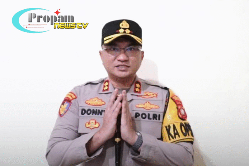 Foto : Kapolres Sekadau AKBP Donny Molino Manoppo, S.H., S.I.K., M.Si, mengucapkan selamat merayakan Pekan Gawai Dayak (PGD) XIV