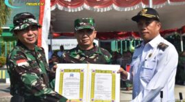 Foto : Kegiatan TNI Manunggal Membangun Desa (TMMD) secara resmi dibuka oleh Kepala Badan Kesatuan Bangsa dan Politik (Kesbangpol)