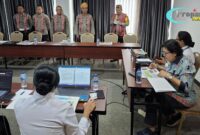 Foto : Kapolres Sintang AKBP Sanny Handityo, S.H, S.I.K., bersama Tim mengikuti Desk Evaluasi Pembangunan ZI Menuju WBK 