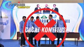 Foto : Anggota resmi HIPMI Karawang melayangkan gugatan Peninjauan Kembali atas pelaksanaan Musyawarah Cabang (MUSCAB) ke-VII