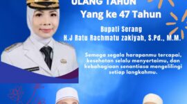 Foto : Jajaran pengurus Serikat Media Siber Indonesia (SMSI) Kabupaten Serang menyampaikan ucapan selamat ulang tahun yang ke-47 kepada Hj. Ratu Rachmatuzakiyah, S.Pd., M.M.. Bupati Serang