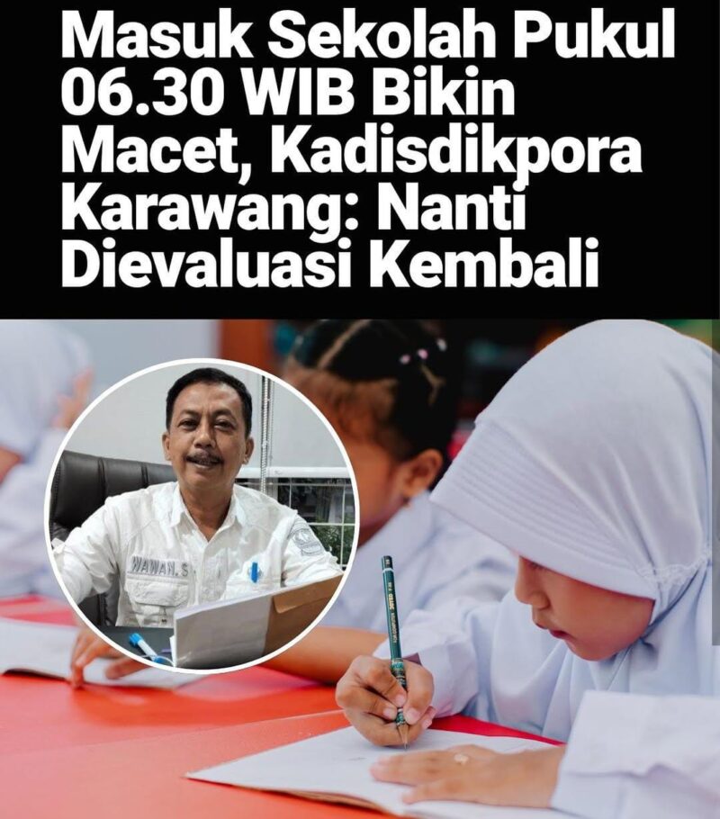 Foto : Disdikpora Kabupaten Karawang akan mengevaluasi Penerapan kebijakan Gubernur Jawa terkait Jam masuk Sekolah