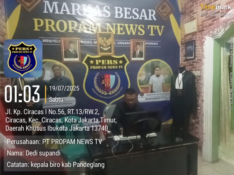 Foto : Dedi Supandi, Kepala Kabiro Media Propam News TV Pandeglang