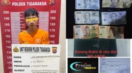 Foto : Polsek Tigaraksa Polresta Tangerang berhasil menangkap karyawan minimarket yang mencuri uang setoran minimarket
