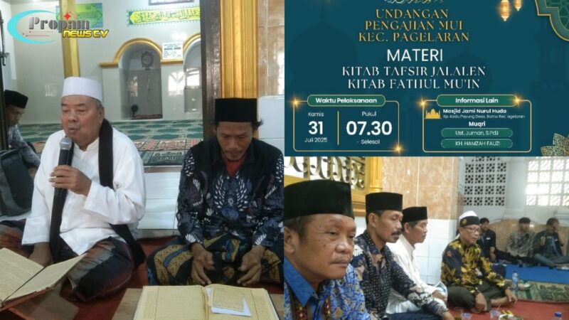 Foto : Kegiatan pengajian rutin yang bertempat di Masjid Jami Nurul Huda 