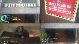 Foto : Usaha panti pijat bernama Bliss Massage di wilayah Kebon Jeruk, Jakarta Barat