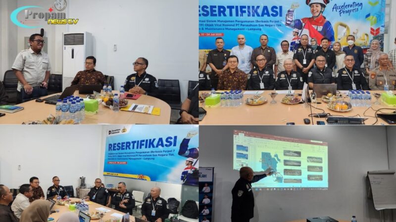 Foto : Kegiatan audit di PT Perusahaan Gas Negara Tbk, Operation & Maintenance Management (OMM) Lampung