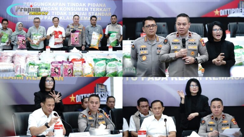 Foto : Satgas Pangan Polri tingkatkan status dugaan pengoplosan beras ke tahap penyidikan
