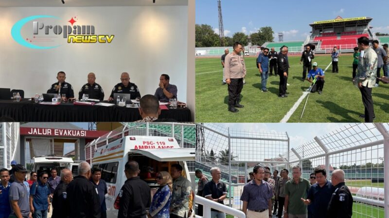 Foto : Kegiatan rapat dan peninjauan komprehensif terhadap Stadion Sumpah Pemuda di Bandar Lampung