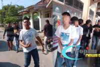 Foto : Pelaku pengeroyokan pelajar SMP di Desa Malangsemirang, Kecamatan Jatibarang, Indramayu terancam hukuman 12-15 tahun penjara