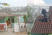 Foto : Proyek rehabilitasi ruang kelas SDN Pabuaran 2, Kecamatan Jayanti, Kabupaten Tangerang