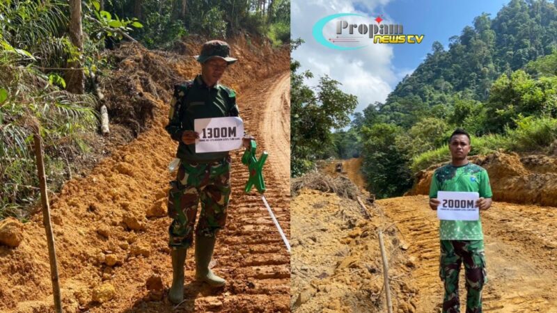 Foto : Pembangunan jalan penghubung sepanjang 10 kilometer yang menghubungkan Desa Sungai Pengga hingga Sungai Labi