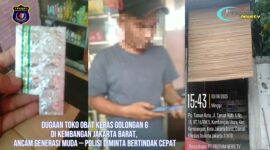 Gambar : Muka Depan Toko Obat, Foto : Penjaga Toko (Imran), Foto : Obat Keras Tramadol dll.