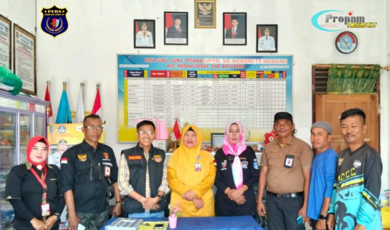 Foto : Kunjungan awak media ke UPTD SD Negeri 15 Medang, Kecamatan Medang Deras, Kabupaten Batu Bara