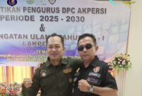 Foto : Ketua Umum DPP AKPERSI, Rino TriyonoKetua dan Ketua DPC AKPERSI Labuhanbatu Raya, Zainal Arifin Lase, C.BJ., C.EJ.,