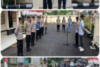 Foto : Apel Pagi Polsek Kota Karawang Dipimpin oleh Kanit Patroli