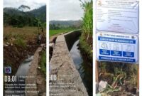 Foto : Pembangunan saluran irigasi P3-TGAI yang dikelola oleh Balai Besar Wilayah Sungai (BBWS) Cimanuk-Cisanggarung, Kementerian pekerjaan umum