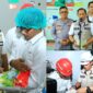 Foto : Rekonstruksi lapangan terkait produksi beras yang diduga tidak sesuai standar mutu di PT Padi Indonesia Maju