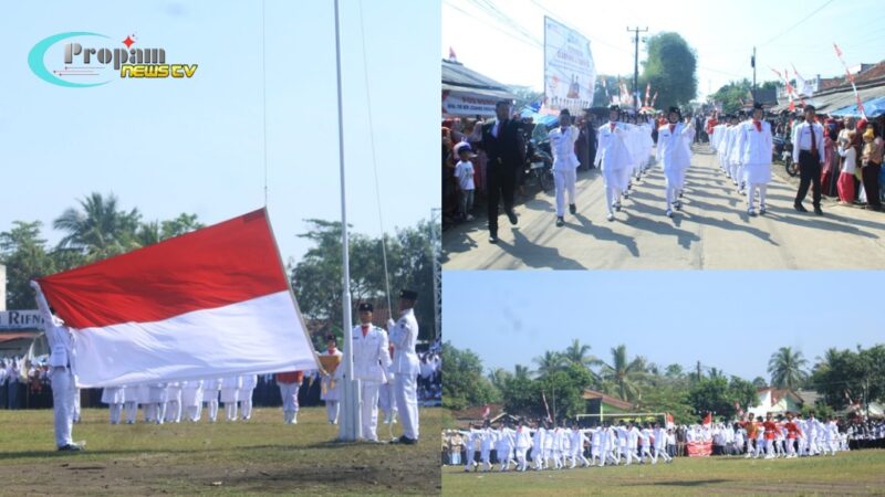 Foto : Upacara pengibaran Sang Saka Merah Putih dalam rangka peringatan Hari Ulang Tahun ke-80 Republik Indonesia