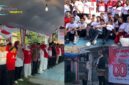 Foto : Upacara peringatan Hari Ulang Tahun (HUT) ke-80 Kemerdekaan Republik Indonesia yang digelar di lapangan fasum Blok G RW 028