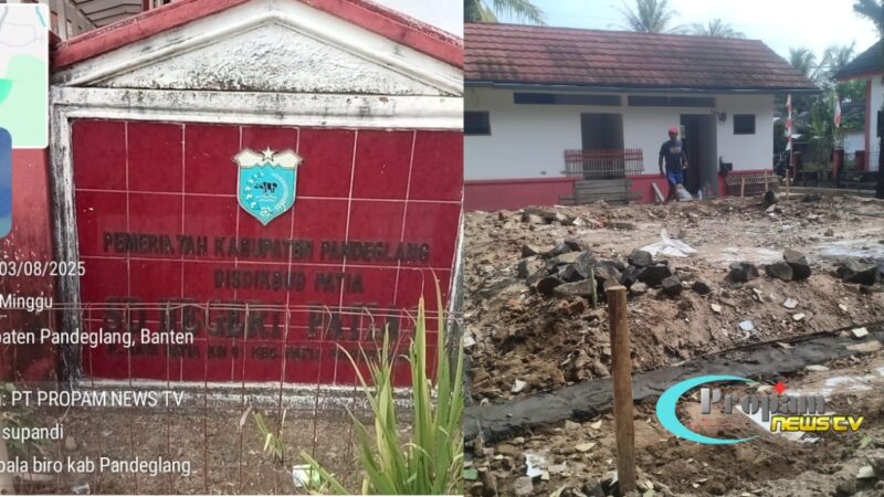 Foto : Proyek Siluman Tanpa Papan Informasi di SDN Patia 1