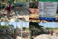 Foto : Proyek rehabilitasi total Puskesmas Pembantu (Pustu) Taraju di Desa Angsana, Kecamatan Angsana, Kabupaten Pandeglang