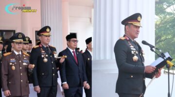 Foto : Upacara pengibaran bendera Merah Putih dalam rangka peringatan Hari Ulang Tahun (HUT) ke-80 Kemerdekaan Republik Indonesia