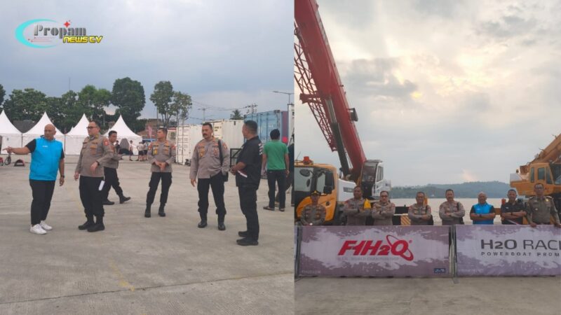Foto : Pengamanan Bintek F1 Powerboat Danau Toba 2025