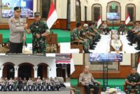 Foto : Kapolda Banten meneruskan sinergitas kekompakan antara TNI-Polri bertempat di Korem 064/MY