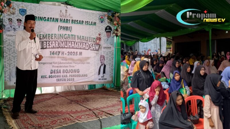 Foto : Peringatan Maulid Nabi Muhammad SAW yang jatuh pada 12 Rabiul Awal di Desa Bojong, Kecamatan Bojong, Kabupaten Pandeglang, Provinsi Banten.