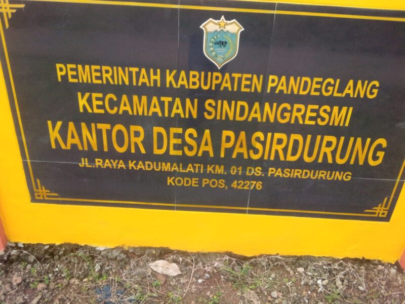 Foto : Kantor Desa Pasirdurung, Kecamatan Sindangresmi, Kabupaten Pandeglang