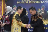 Foto : Acara pisah sambut Dandim 1205/STG di aula pendopo rumah dinas jabatan Bupati Sintang