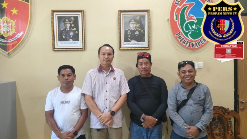 Foto : Kaperwil Media Propam News TV Kalimantan Barat Mohammad Rajaf Eddy melakukan Kunjungan Silaturrahmi ke Polres Kapuas