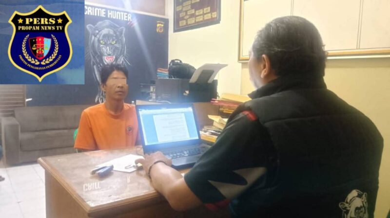 Foto : Unit Reskrim Polsek Cisurupan mengamankan seorang pria berinisial K (47), yang diduga kuat sebagai pelaku tindak pidana curas